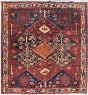 5' x 6' Red Persian Hamadan Rug