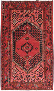 4' x 7' Red Persian Zanjan Rug