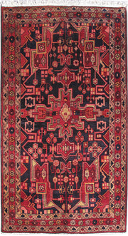 4' x 7' Maroon Persian Hamadan Rug