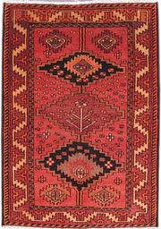 4' x 6' Red Persian Hamadan Rug