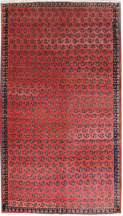 5' x 10' Red Persian Hamadan Rug