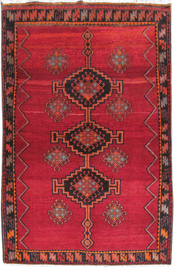 5' x 8' Red Persian Zanjan Rug