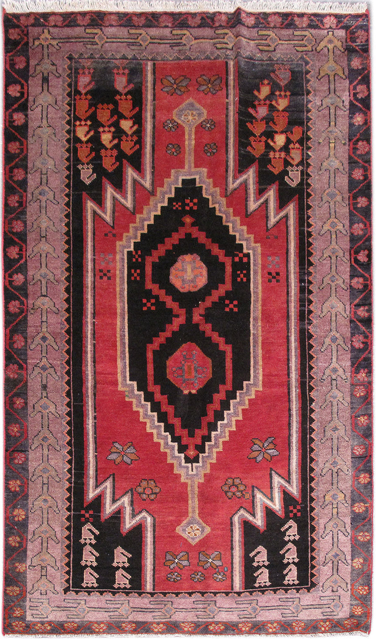 5' x 8' Red Persian Zanjan Rug