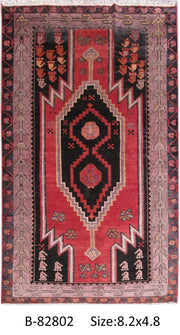 5' x 8' Red Persian Zanjan Rug