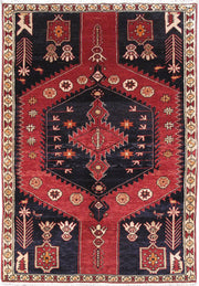 4' x 7' Red Persian Zanjan Rug