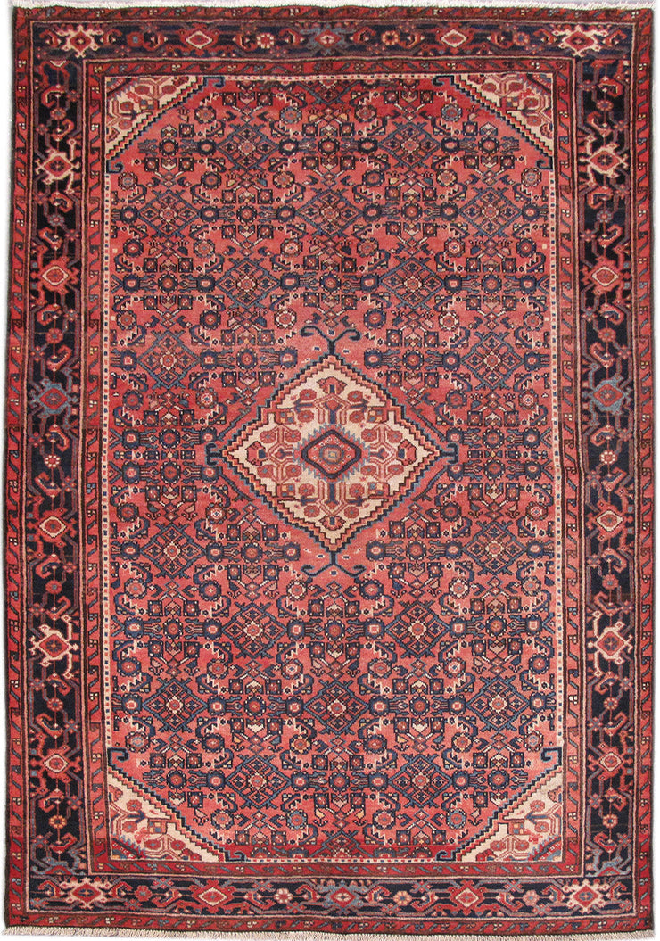 5' x 7' Maroon Persian Hamadan Rug