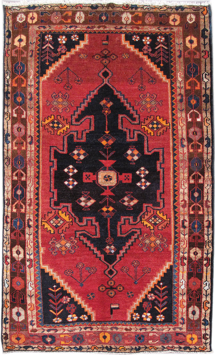 5' x 8' Red Persian Zanjan Rug