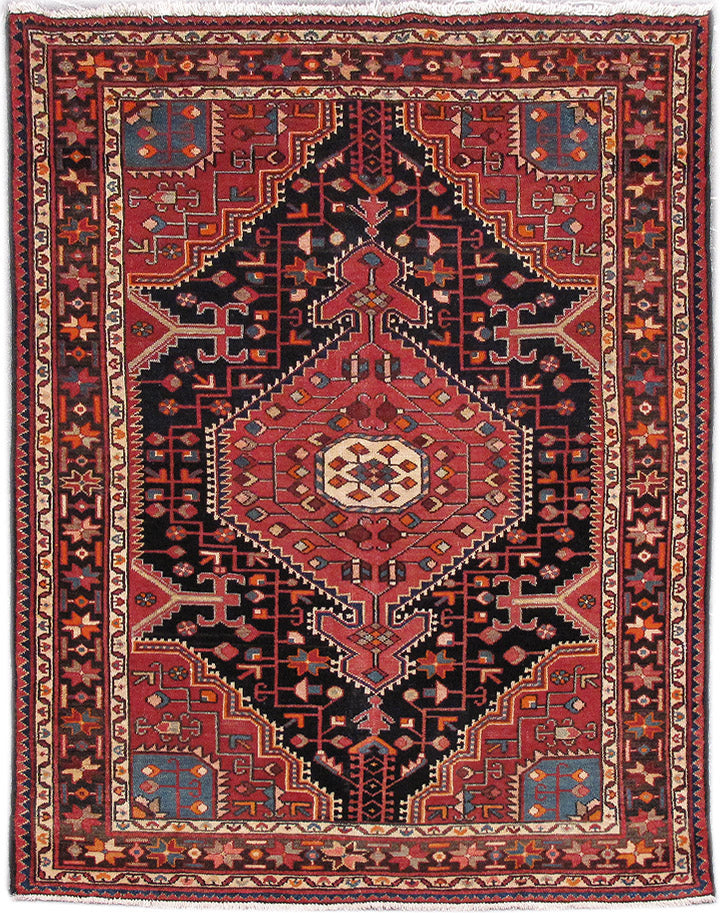 4' x 6' Red Persian Zanjan Rug