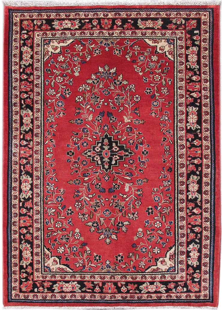 4' x 7' Red Persian Hamadan Rug