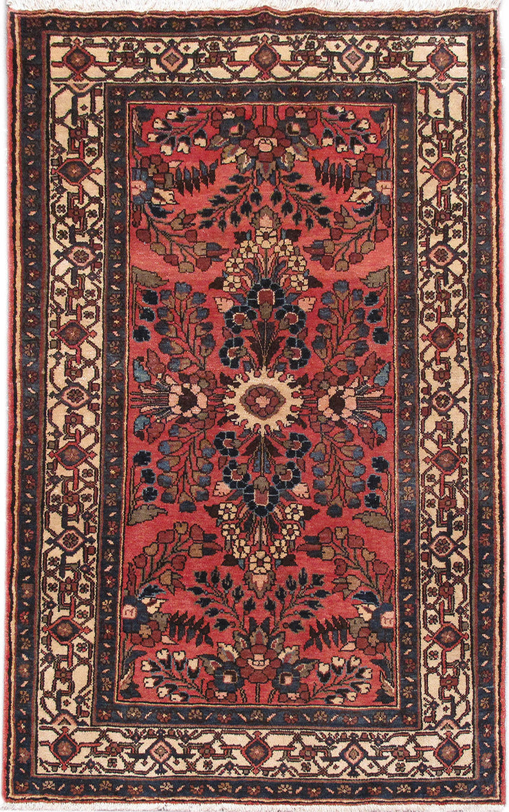 4' x 7' Red Persian Zanjan Rug