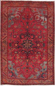 5' x 7' Light Maroon Persian Hamadan Rug