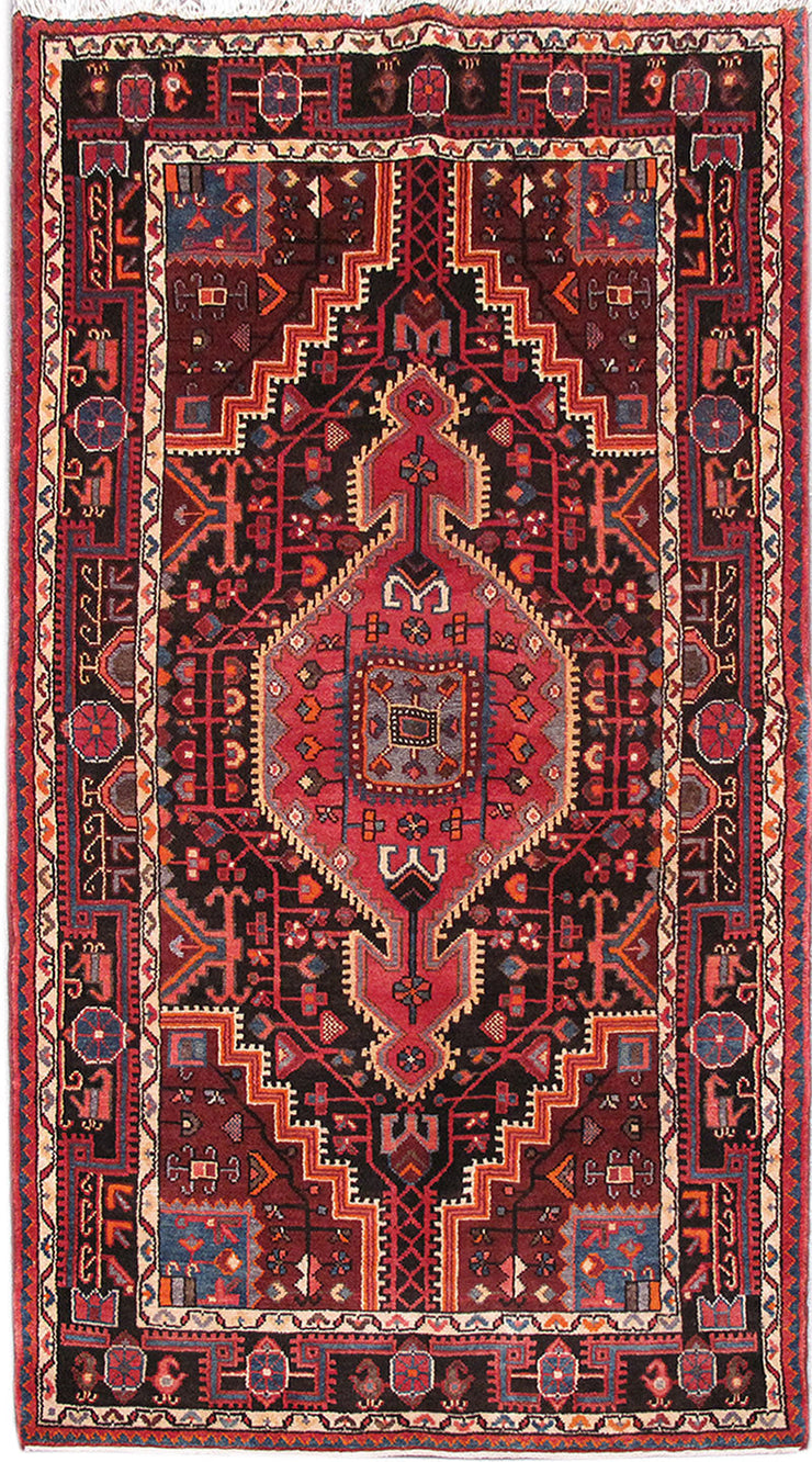 4' x 8' Red Persian Zanjan Rug