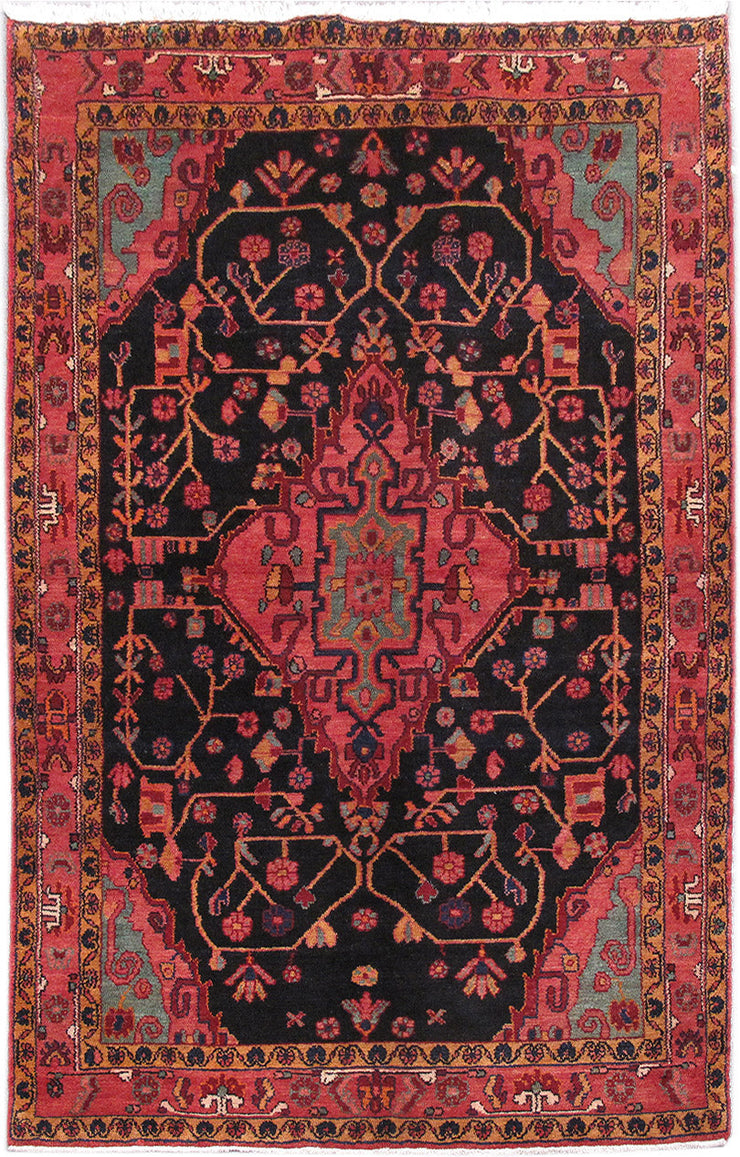 4' x 7' Red Persian Hamadan Rug