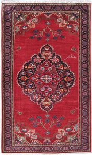 5 ' x 8 ' Red Persian Hamadan Rug - bestrugplace