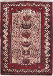 4' x 6' Maroon Persian Hamadan Rug