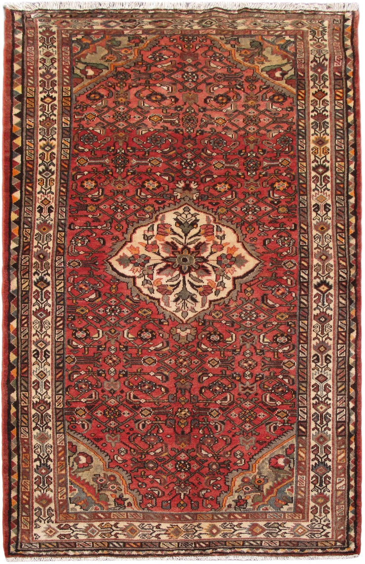 5' x 8' Red Persian Hamadan Rug