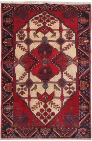 4' x 7' Red Persian Hamadan Rug