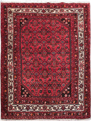 5' x 7' Light Maroon Persian Hamadan Rug