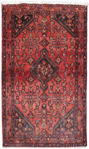 5' x 7' Red Persian Hamadan Rug