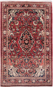 4' x 7' Red Persian Hamadan Rug