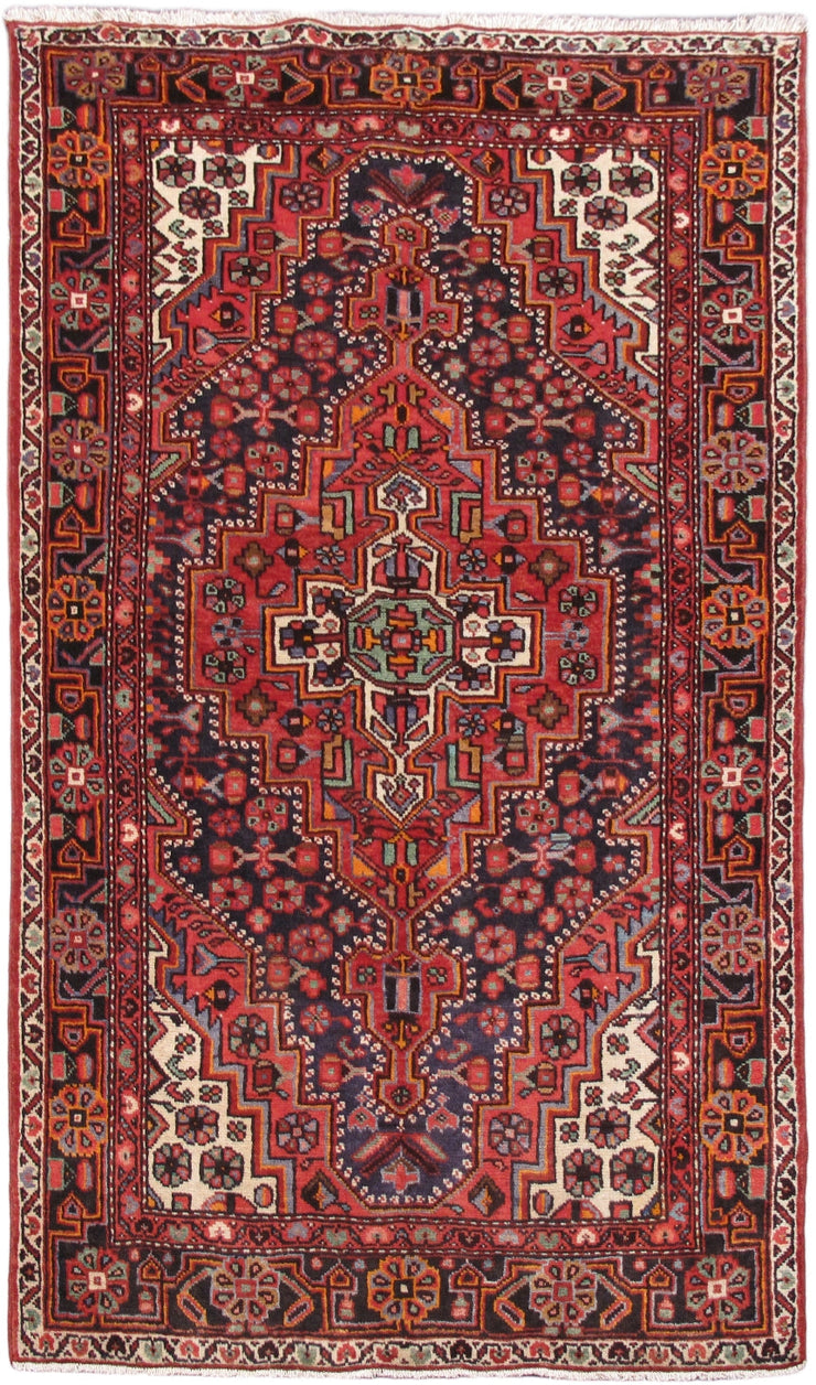 4' x 7' Red Persian Hamadan Rug