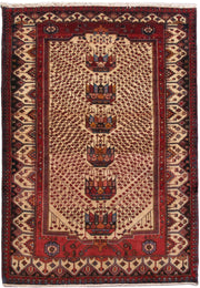 4' x 6' Red Persian Hamadan Rug