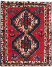 5' x 6' Red Persian Hamadan Rug