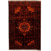 4' x 6' Black Quality Tribal Baluch Rug