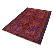 4' x 7' Rose Red Quality Tribal Baluch Rug