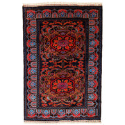 4' x 6' Multi-Color Quality Tribal Baluch Rug