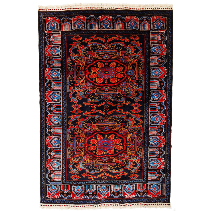 4' x 6' Multi-Color Quality Tribal Baluch Rug