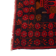 4' x 7' Dark Red Quality Tribal Baluch Rug