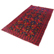 4' x 7' Dark Red Quality Tribal Baluch Rug