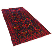 4' x 7' Dark Red Quality Tribal Baluch Rug