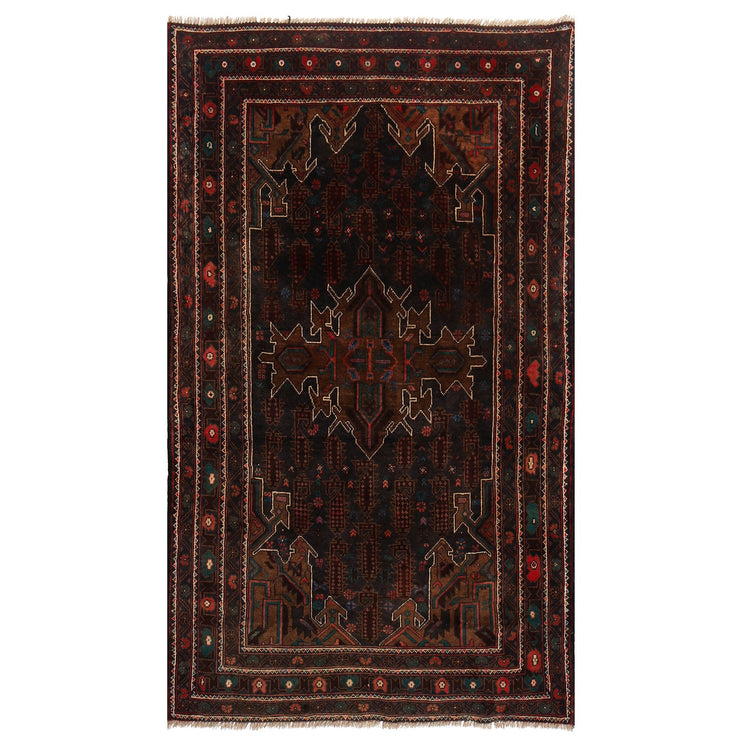 4' x 6' Multi-Color Quality Tribal Baluch Rug