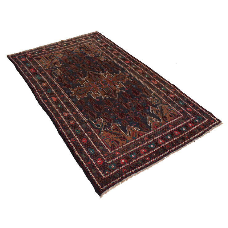 4' x 6' Multi-Color Quality Tribal Baluch Rug