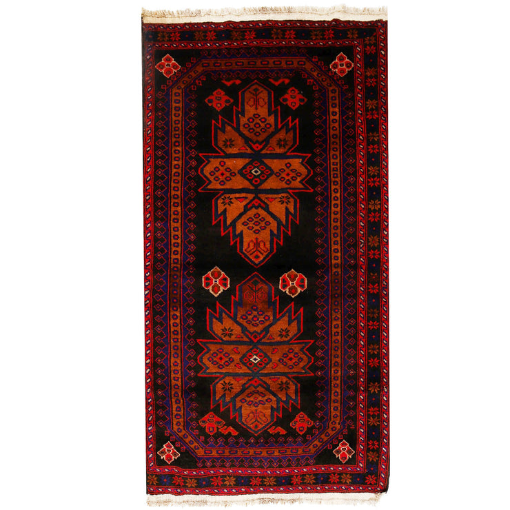 4' x 7' Red Quality Tribal Baluch Rug