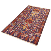 4' x 6' Eggplant Purple Quality Tribal Baluch Rug