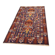 4' x 6' Eggplant Purple Quality Tribal Baluch Rug