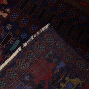 4' x 7' Multi-Color Quality Tribal Baluch Rug