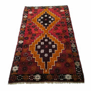 4' x 6' Orange Red Quality Tribal Baluch Rug