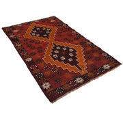 4' x 6' Orange Red Quality Tribal Baluch Rug