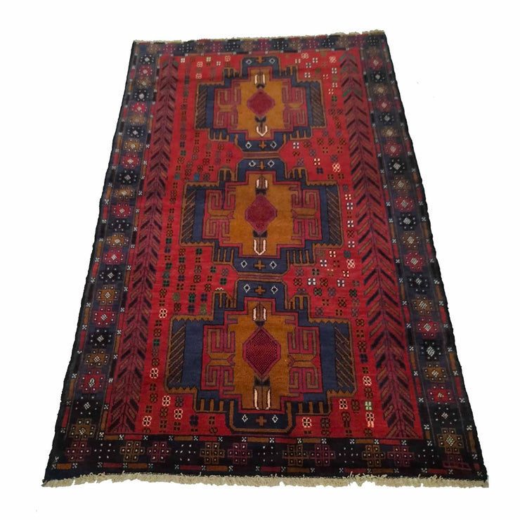 4' x 6' Afghan Wool Quality Tribal Baluch Rug