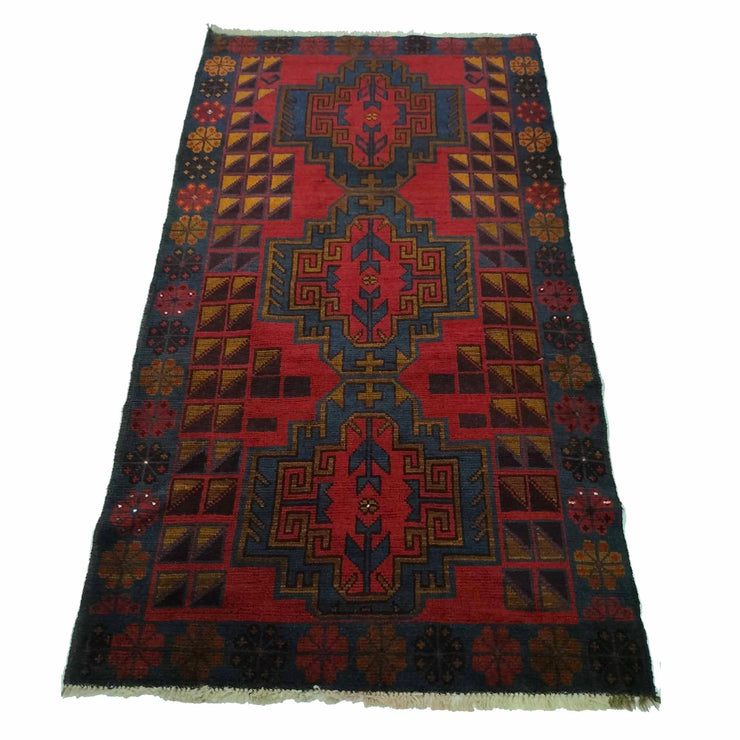 4' x 7' Primitive Quality Wool Tribal Baluch Rug