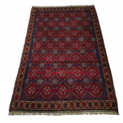 4' x 6' Dark Red Quality Tribal Baluch Rug