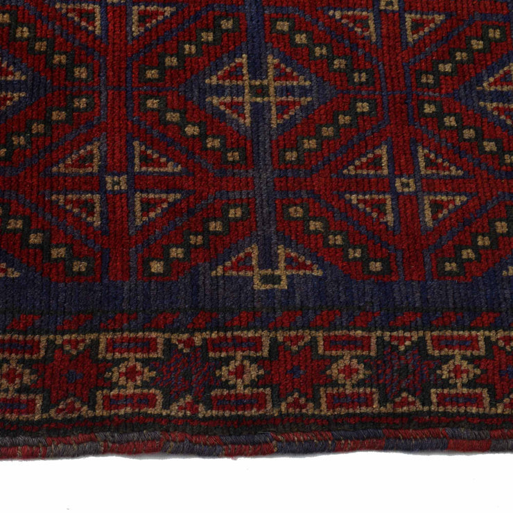 4' x 6' Dark Red Quality Tribal Baluch Rug