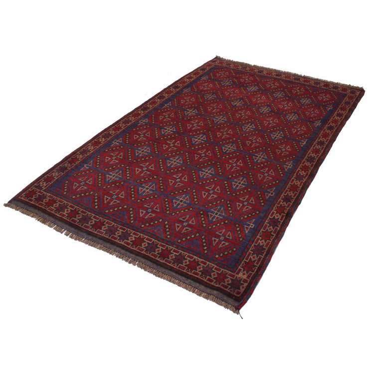 4' x 6' Dark Red Quality Tribal Baluch Rug