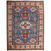 8' x 10' Beautiful Handmade Blue Kazak Rug- Natural Wool