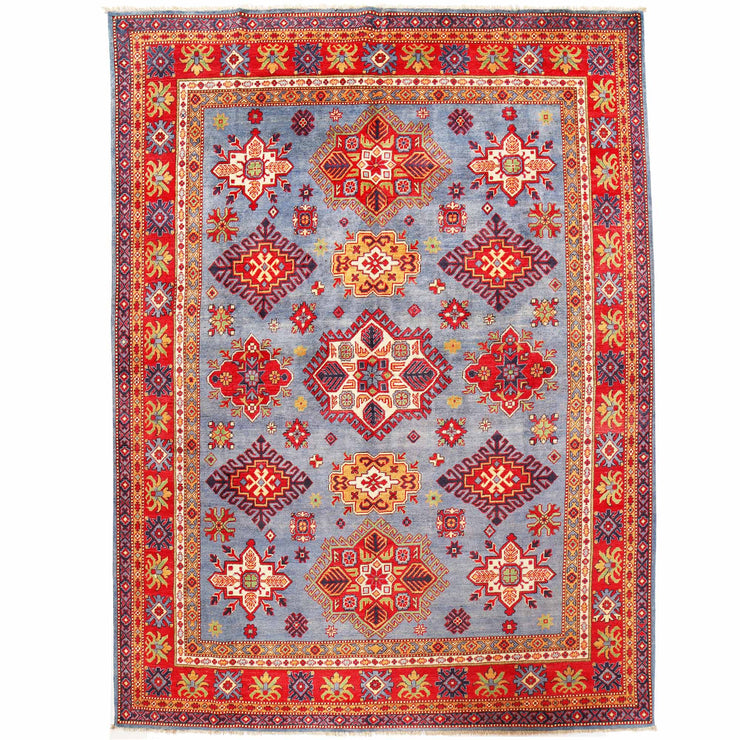 8' x 10' Beautiful Handmade Blue Kazak Rug- Natural Wool