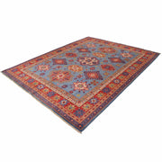 8' x 10' Beautiful Handmade Blue Kazak Rug- Natural Wool